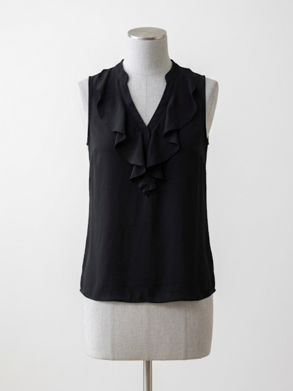 Express Black Ruffle V-Neck Sleeveless Camisole
